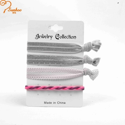 4 pieces decorative girl hair ties H-0018